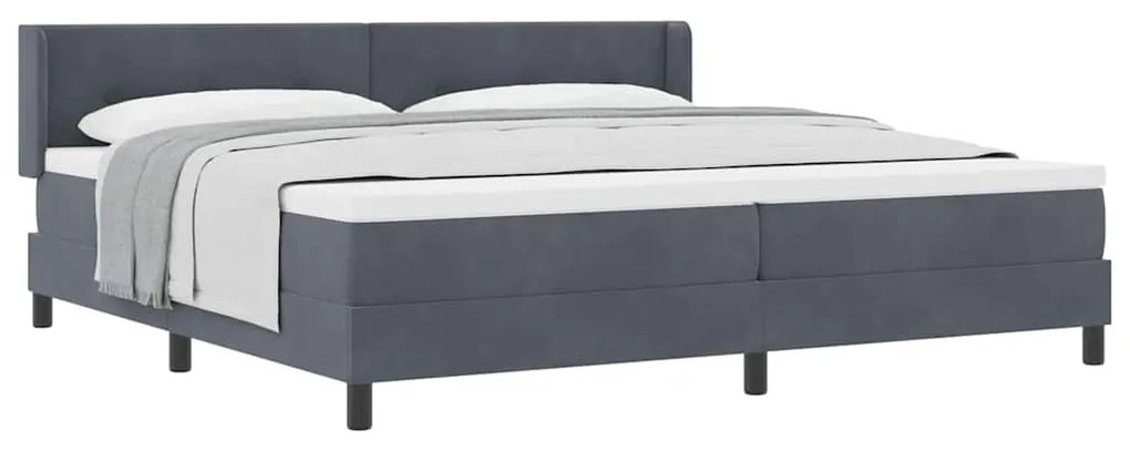 vidaXL Κρεβάτι με Ελατήρια και Στρώμα Μαύρο 100x200 εκ. Βελούδο