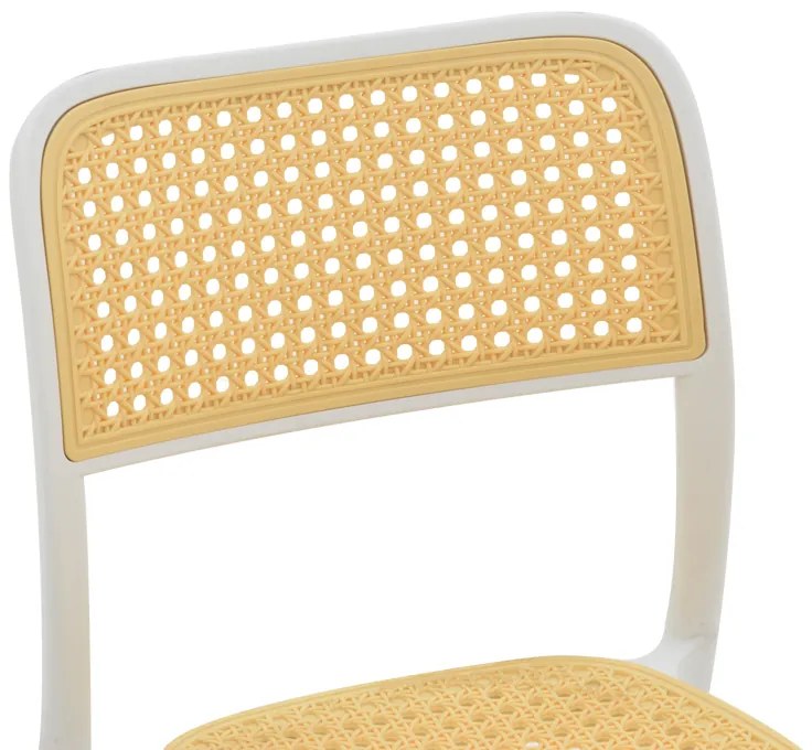 Καρέκλα Westley pakoworld pp φυσικό-λευκό 55x47x81εκ