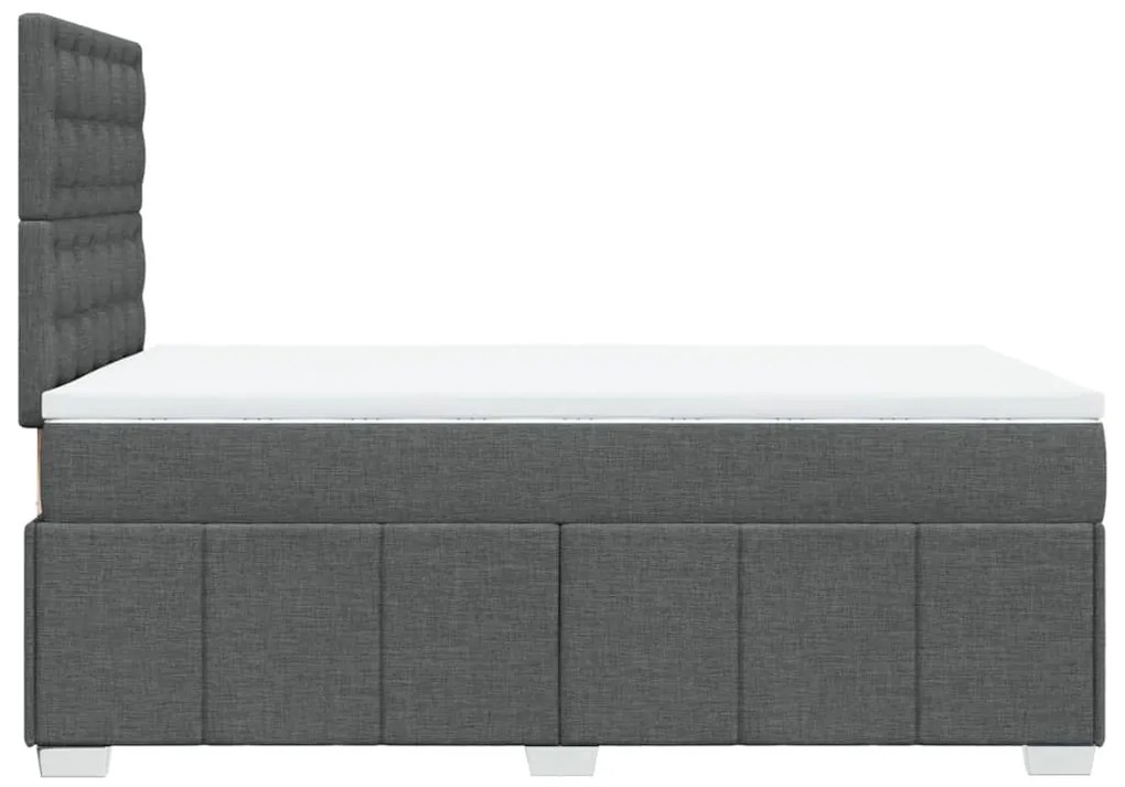 ΚΡΕΒΑΤΙ BOXSPRING ΜΕ ΣΤΡΩΜΑ ΣΚΟΥΡΟ ΓΚΡΙ 120X190 ΕΚ ΥΦΑΣΜΑΤΙΝΟ 3293922