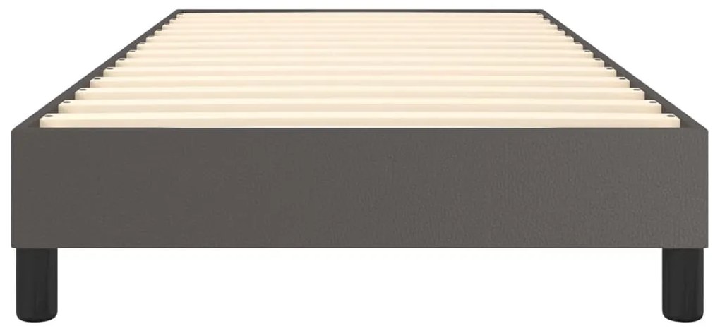 vidaXL Σκελετός Κρεβατιού με Ελατήρια Γκρι 100x200 εκ. από Συνθετικό Δέρμα