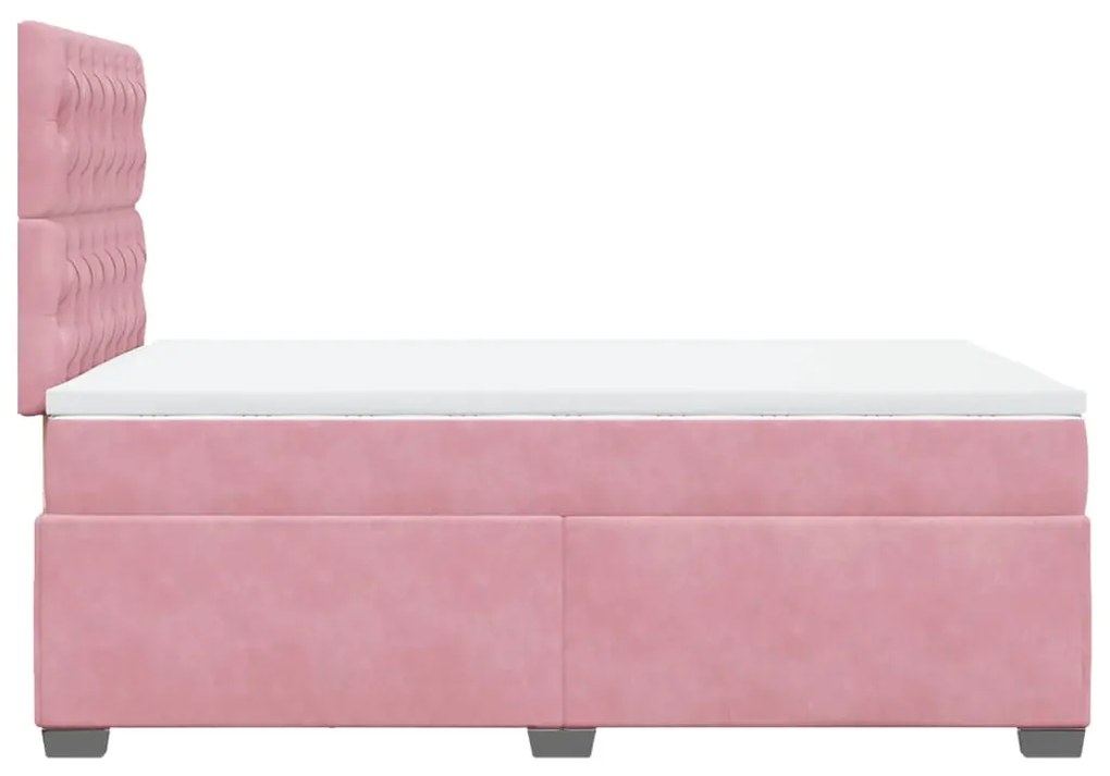 ΚΡΕΒΑΤΙ BOXSPRING ΜΕ ΣΤΡΩΜΑ ΡΟΖ 120X200 ΕΚ. ΒΕΛΟΥΔΙΝΟ 3293193