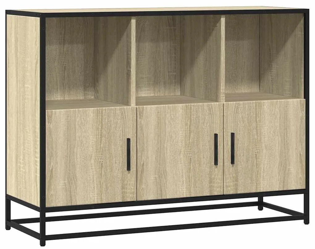 vidaXL Sideboard Sonoma Oak 100x35x76 cm Κατασκευασμένο ξύλο