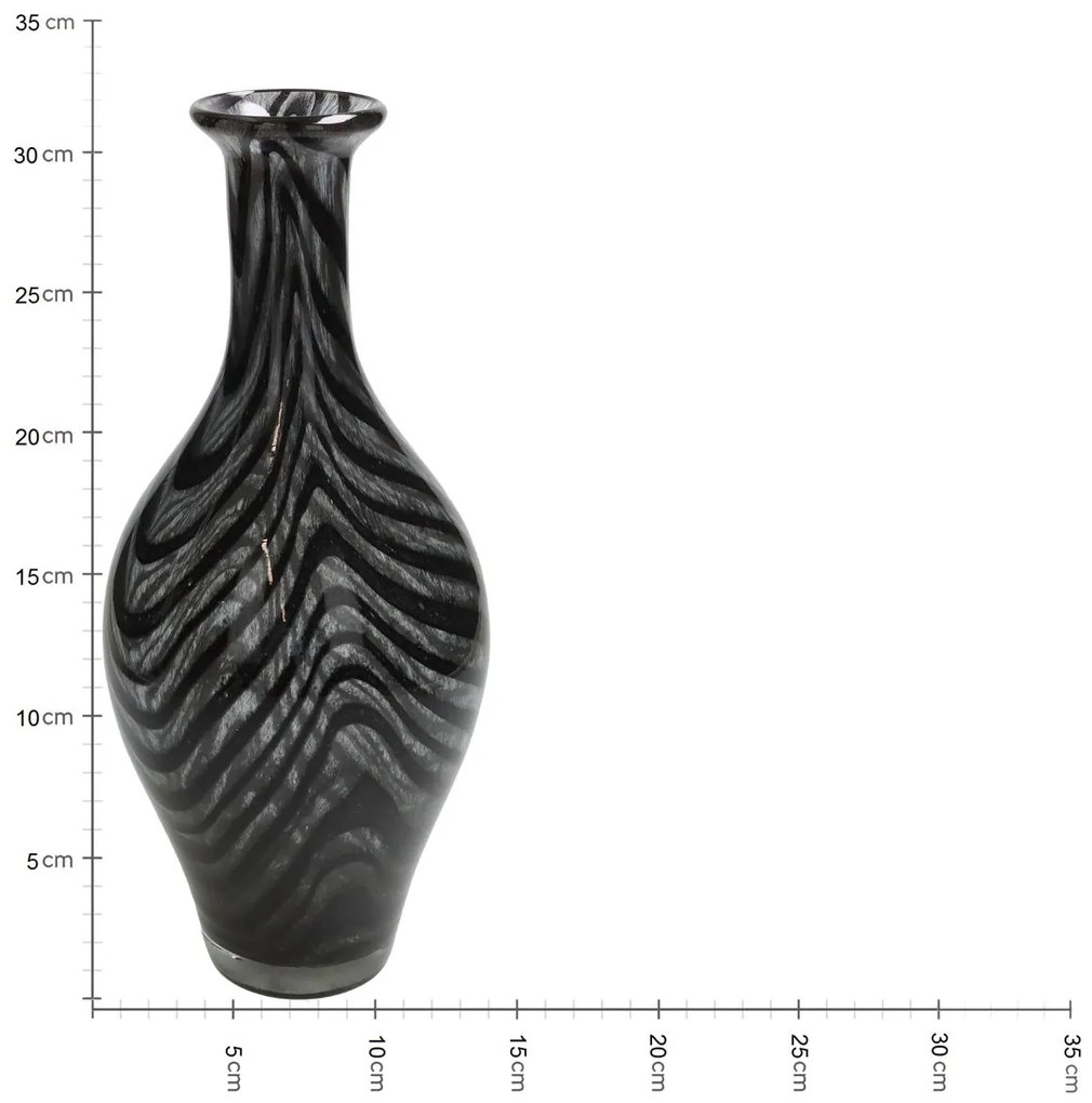 Βάζο Μαύρο Γυαλί 14x14x32.5cm - 05150087 - 05150087