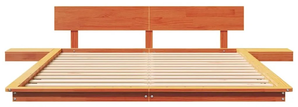vidaXL Σκελετός Κρεβατιού Καφέ 140 x 200 cm ξύλο