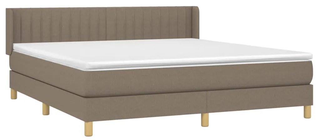 ΚΡΕΒΑΤΙ BOXSPRING ΜΕ ΣΤΡΩΜΑ TAUPE 180X200 ΕΚ. ΥΦΑΣΜΑΤΙΝΟ 3130453