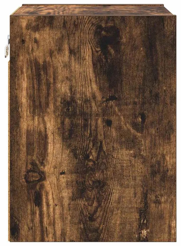 vidaXL Κρεμαστό ντουλάπι Καπνιστό Δρύς 30 x 29,5 x 40 εκ.