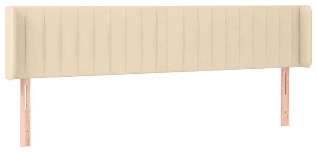 vidaXL Κεφαλάρι με Πτερύγια Κρεμ 183x16x78/88 εκ. Υφασμάτινο