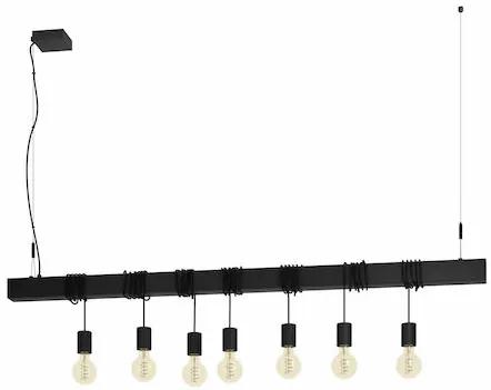 Eglo Townshend-B Μοντέρνο Κρεμαστό Φωτιστικό Πολύφωτο για 7 Λαμπτήρες E27 σε Μαύρο Χρώμα 39938