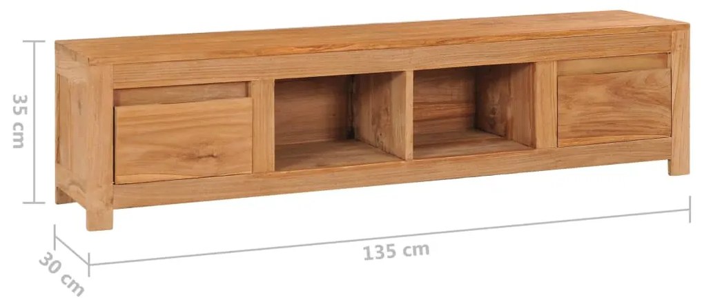 ΈΠΙΠΛΟ ΤΗΛΕΟΡΑΣΗΣ 135 X 30 X 35 ΕΚ. ΑΠΟ ΜΑΣΙΦ ΞΥΛΟ TEAK 288901