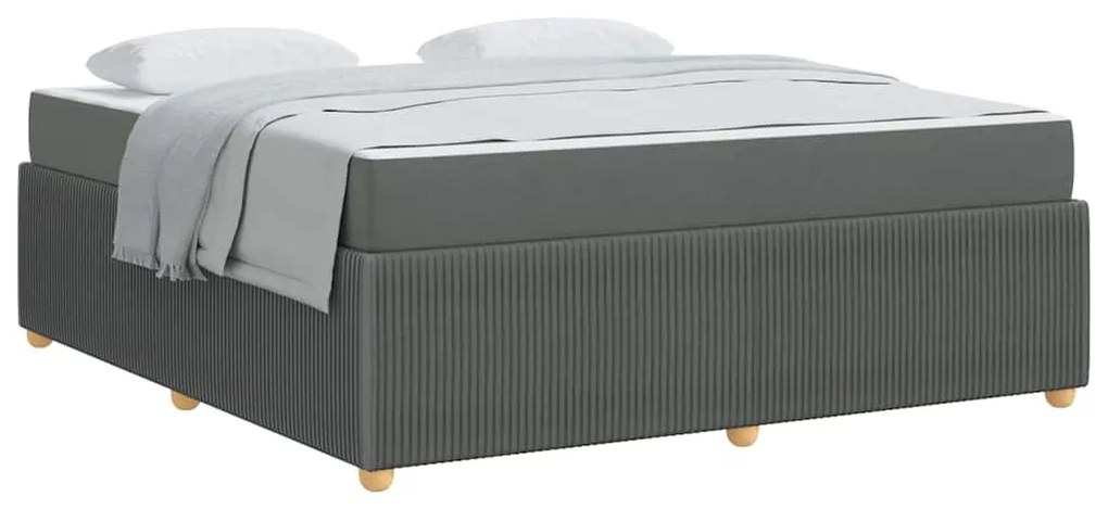 vidaXL Σκελετός Κρεβατιού Άλλο Σκούρο γκρι 180 x 200 cm ύφασμα