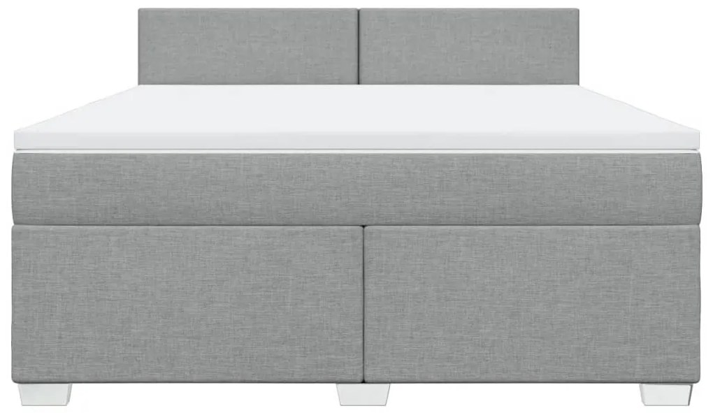 ΚΡΕΒΑΤΙ BOXSPRING ΜΕ ΣΤΡΩΜΑ ΑΝΟΙΧΤΟ ΓΚΡΙ 180X200 ΕΚ. ΥΦΑΣΜΑΤΙΝΟ 3288260