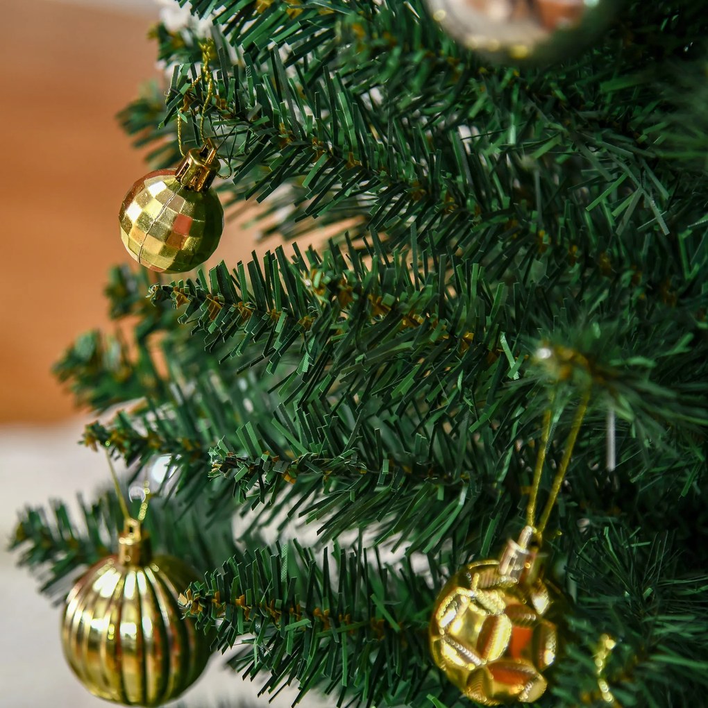 HOMCOM Χριστουγεννιάτικο δέντρο, τεχνητό πεύκο, χριστουγεννιάτικο δέντρο, με βάση, αστέρι, 1,8 m, πράσινο