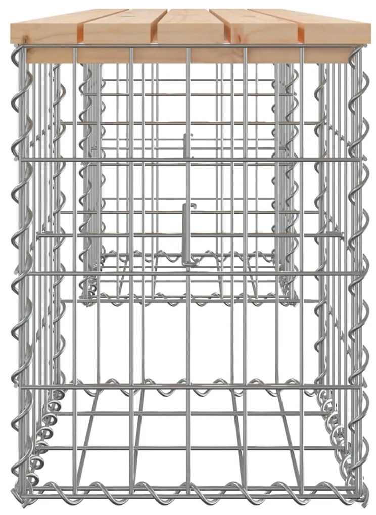 vidaXL Παγκάκι Κήπου Συρματοκιβώτιο 103x31x42εκ. από Μασίφ Ξύλο Πεύκου