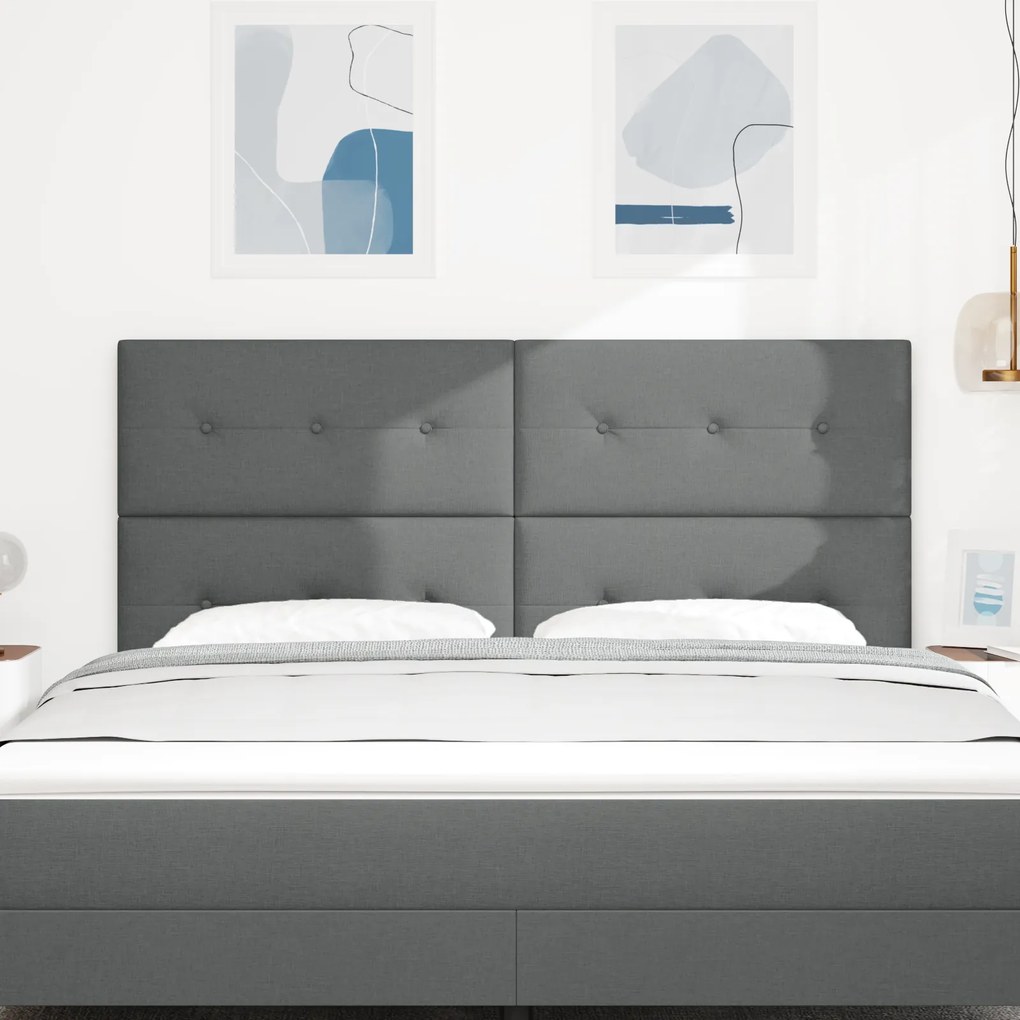 vidaXL Κεφαλάρι με κεφαλάρι Σκούρο γκρι 180 cm ύφασμα