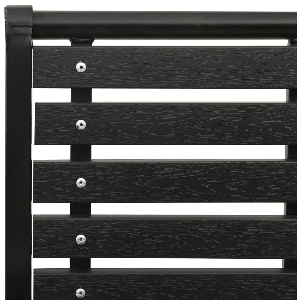 vidaXL Καρέκλες Κήπου 2 τεμ. Μαύρες από Ατσάλι / WPC