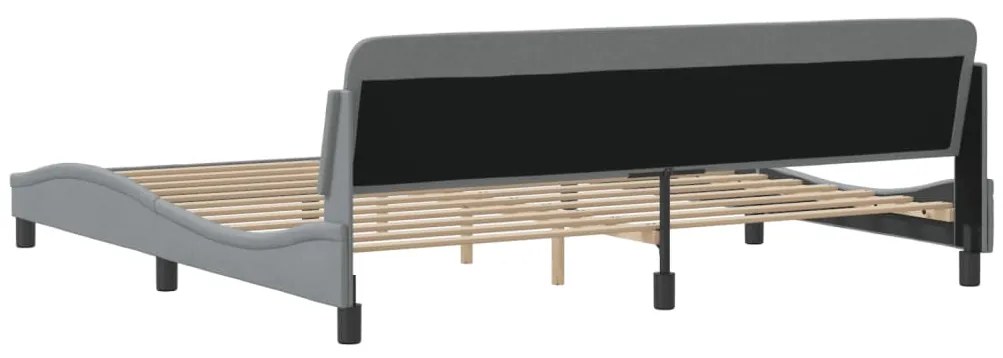 vidaXL Σκελετός Κρεβατιού Dover Αν. Γκρι 200x200 εκ.Υφασμάτινο