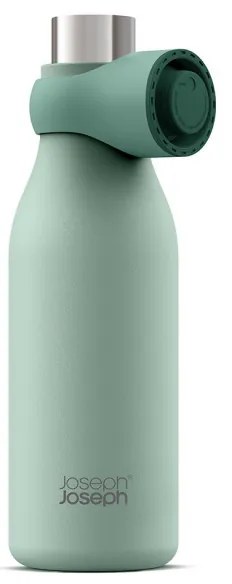 Μπουκάλι θερμό Joseph Joseph Loop 81118, 500 ml, Διπλά τοιχώματα με στρώμα χαλκού, Αρθρωτό καπάκι, Μόνωση υπό κενό, Πράσινο