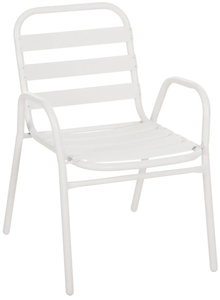 Καρέκλα PRELUDE C5970.02 με Μεταλλικό Σκελετό και Κάθισμα Αλουμινίου Λευκή 54x56x79Υεκ 54x56x79 εκ.