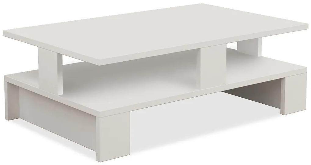Τραπέζι σαλονιού Mansu pakoworld χρώμα λευκό 80x50x27,5εκ Model: 119-000872