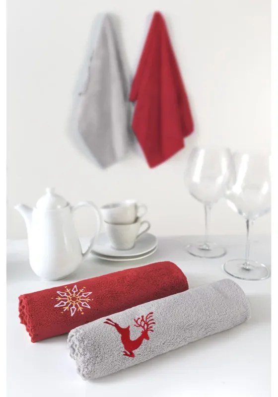 Σετ Χριστουγεννιάτικες Πετσέτες Christmas Towels Set 3 2x(35X50) - Saint Clair