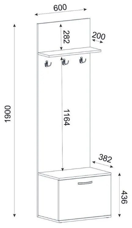 ΕΠΙΠΛΟ ΕΙΣΟΔΟΥ TRACK MEGAPAP ΧΡΩΜΑ SAPPHIRE OAK 60X38,2X190ΕΚ.