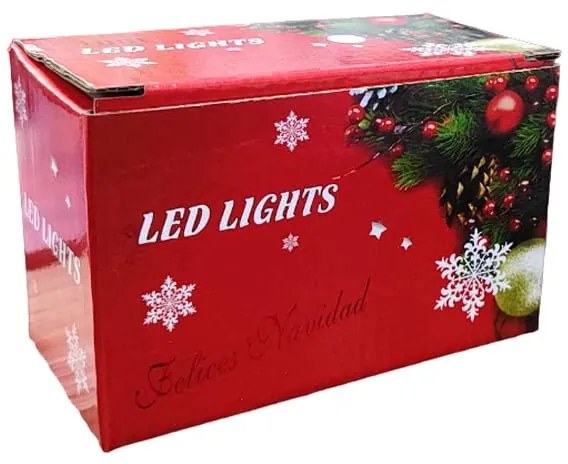 Χριστουγεννιάτικα Λαμπάκια Κουρτίνα 200 LED Θερμό Χρώμα με Διαφανές Καλώδιο 3m x 80cm - Christmas lights LED warm light