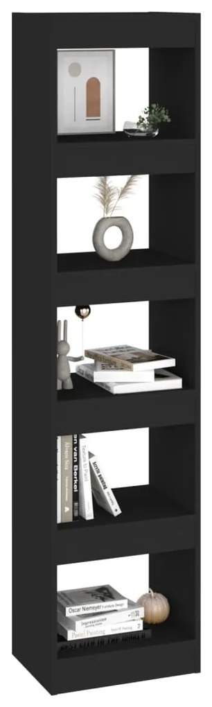 vidaXL Βιβλιοθήκη/Διαχωριστικό Χώρου Μαύρο 40 x 30 x 166 εκ.