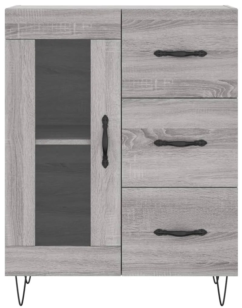 vidaXL Ντουλάπι Γκρι Sonoma 69,5 x 34 x 90 εκ. από Επεξεργασμένο Ξύλο