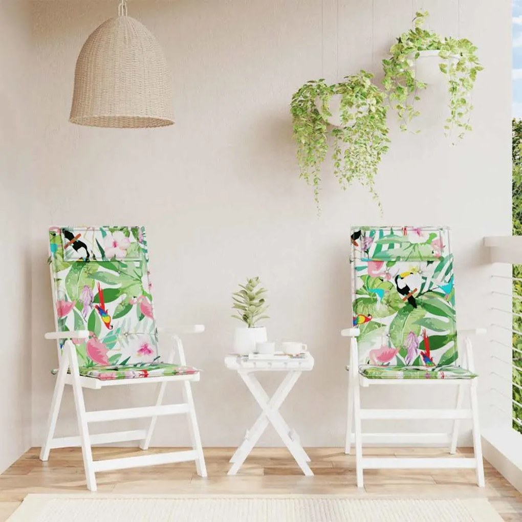 vidaXL Μαξιλάρια Καρέκλας με Ψηλή Πλάτη 2 τεμ. Πολύχρωμα Ύφασμα Oxford