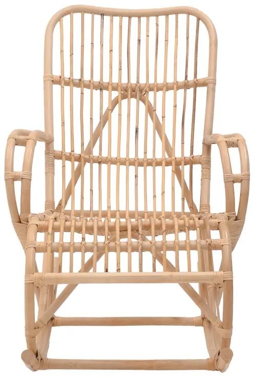 Καρέκλα - Κουνιστή πολυθρόνα Cormeny rattan pe σε φυσική απόχρωση 108x71x103εκ 71x108x103 εκ.