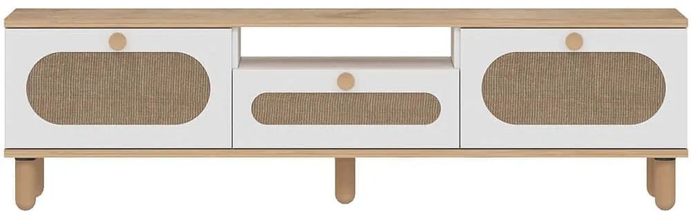 Έπιπλο Τηλεόρασης Bohem 327ODS1322 150x30x43cm Oak-White