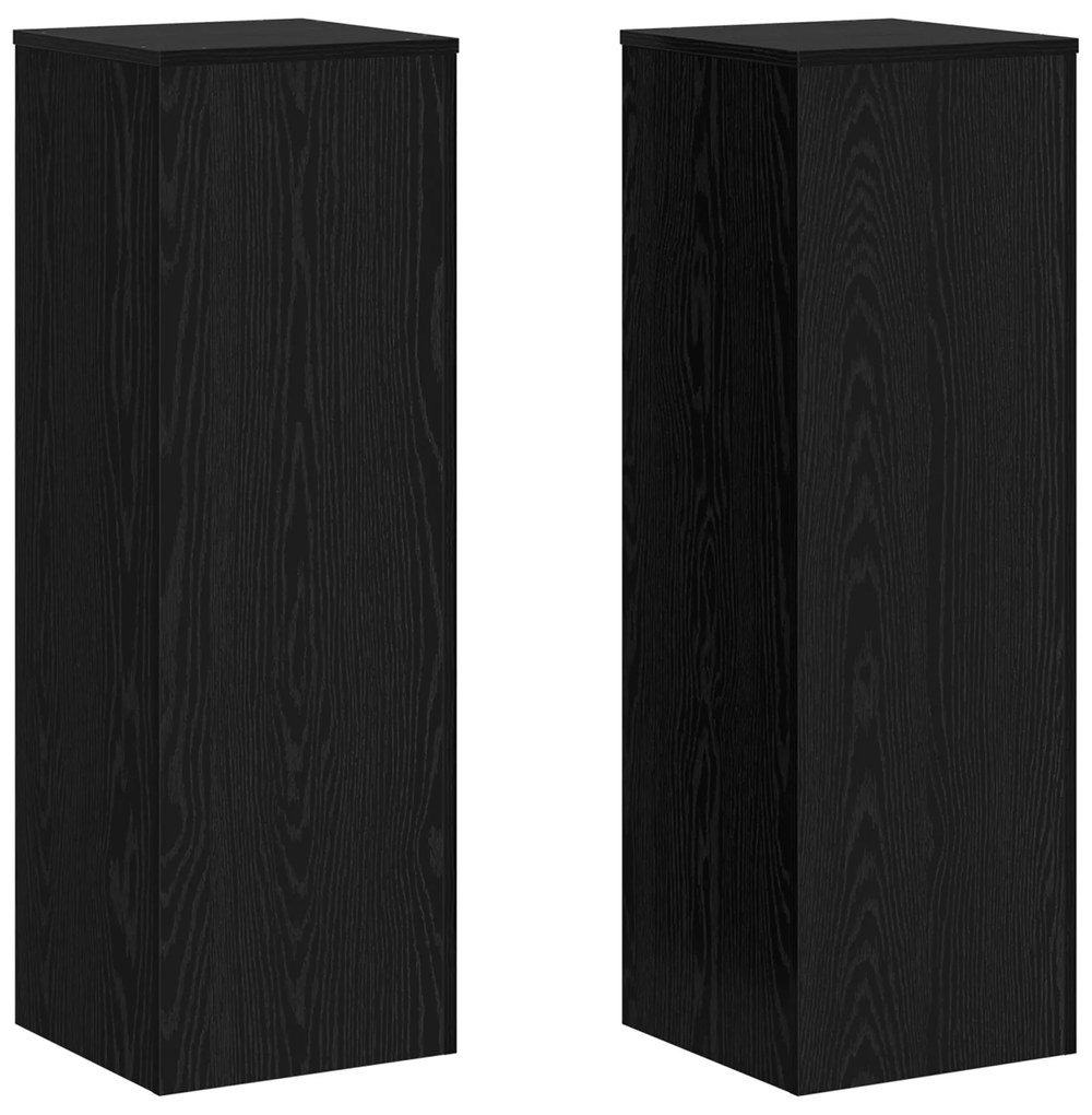 vidaXL Βάση φυτών Μαύρη Οξυά 33 x 33 x 100 cm Επεξεργασμένο ξύλο
