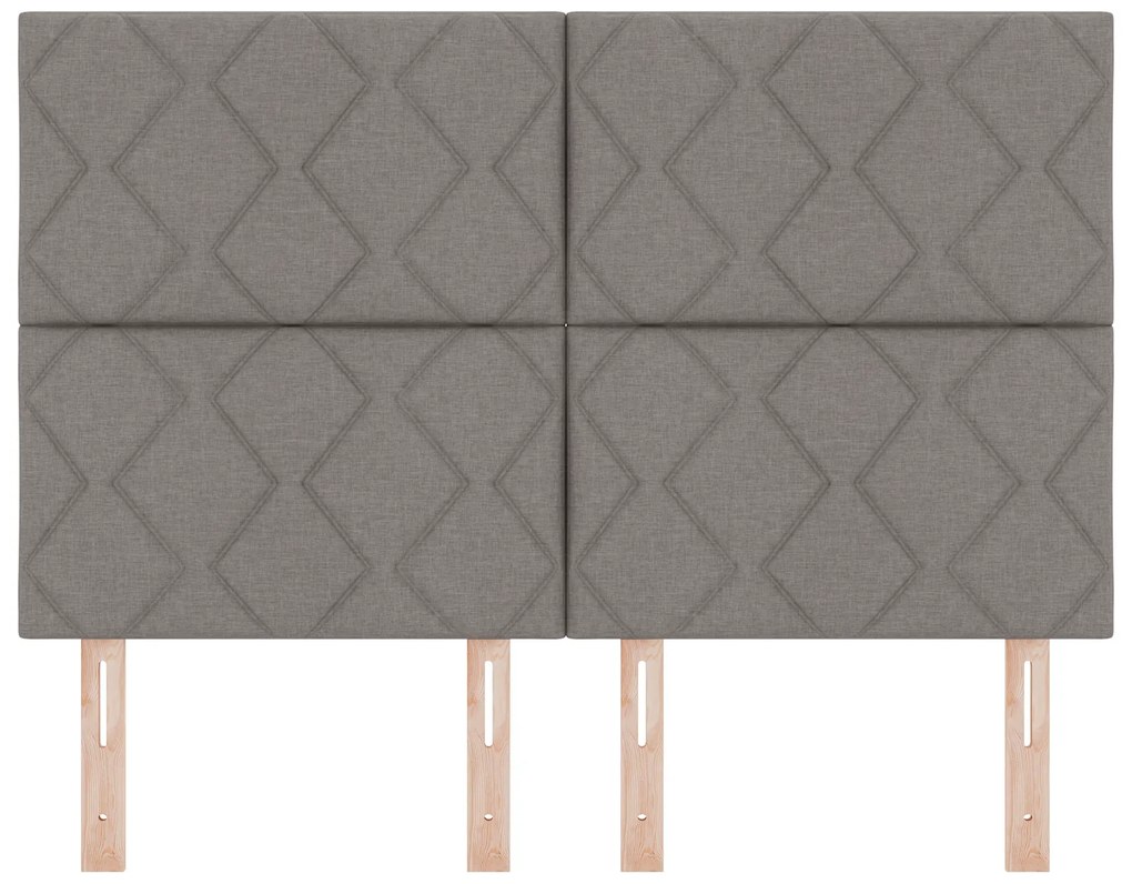 vidaXL Υφασμάτινο Κεφαλάρι Geometric με κεφαλάρι Taupe 140 cm ύφασμα