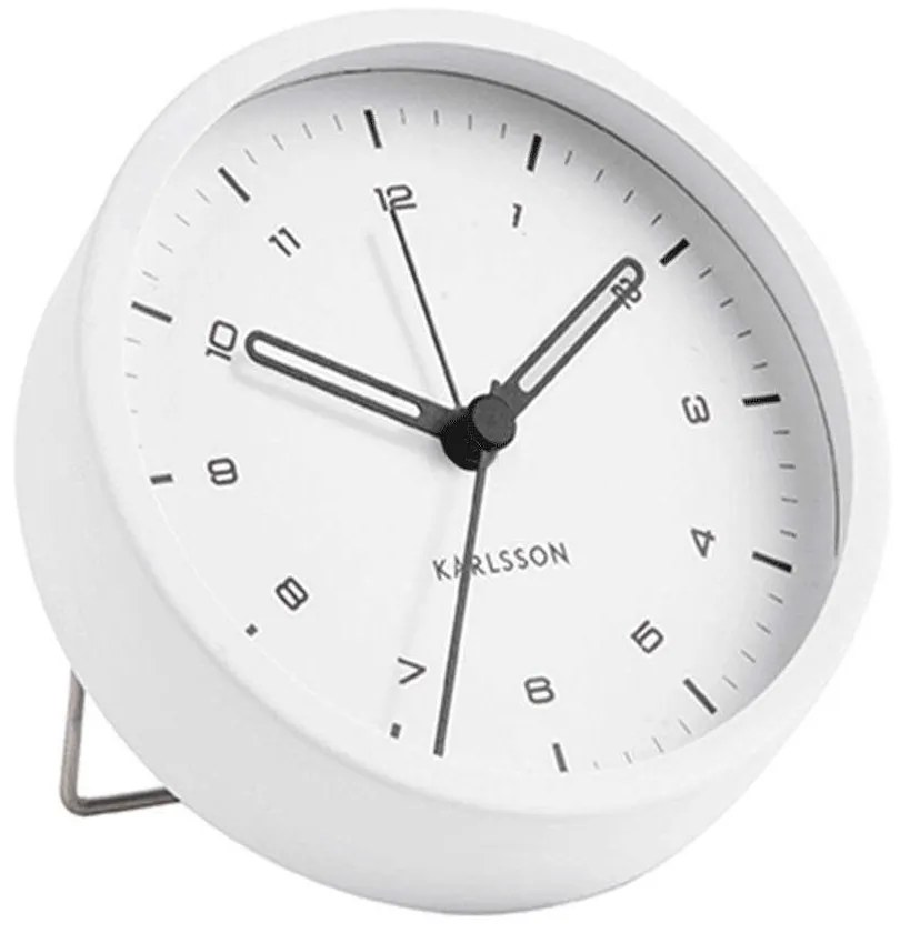 Επιτραπέζιο Ρολόι - Ξυπνητήρι KA5806WH Tingle Steel White Karlsson Metal