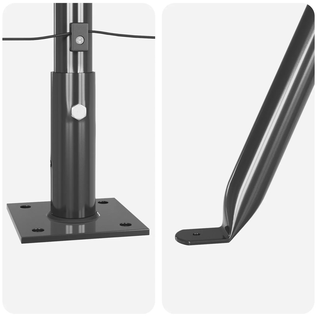 vidaXL Στηρίγματα Φράχτη με Βάσεις 26 τεμ Ø32mm 78,5cm Γαλβανισμένο Χάλυβα