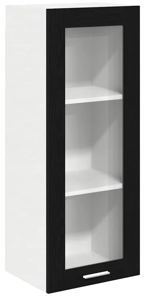 vidaXL Κρεμαστό ντουλάπι με αποθήκευση Μαύρη Οξυά 40 x 31 x 100 εκ.