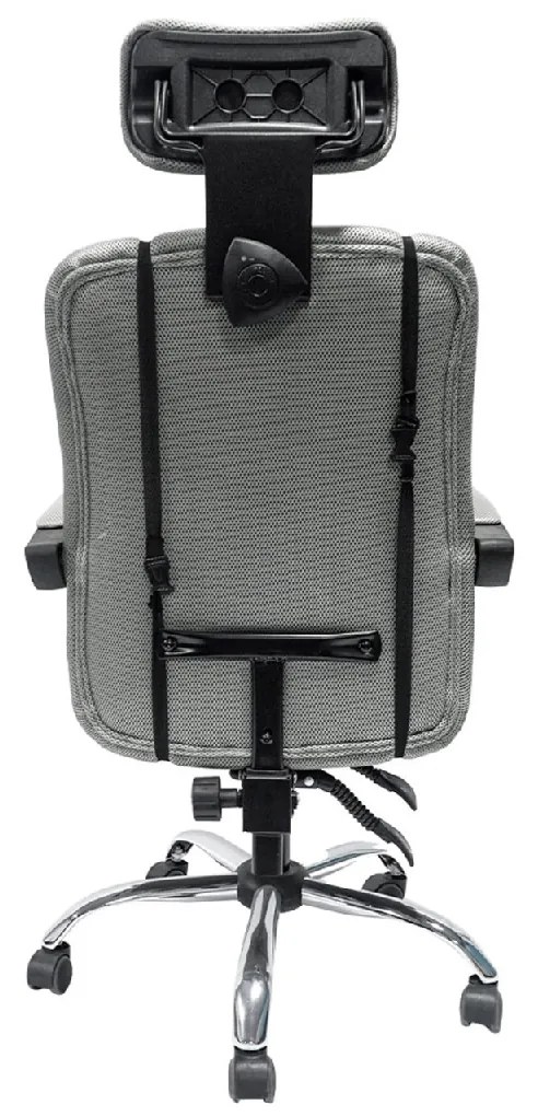 ΚΑΡΕΚΛΑ ΓΡΑΦΕΙΟΥ CRONER HM1196.02 ΓΚΡΙ MESH-ΜΕΤΑΛ.ΒΑΣΗ-NYLON ΣΚΕΛΕΤΟΣ 58x67x124Υεκ.