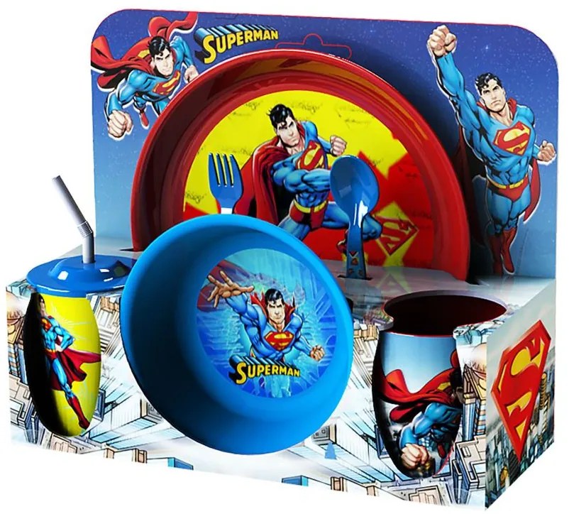 Σετ 6τμχ Φαγητού Πλαστικό Superman Warner Bros 50-3301