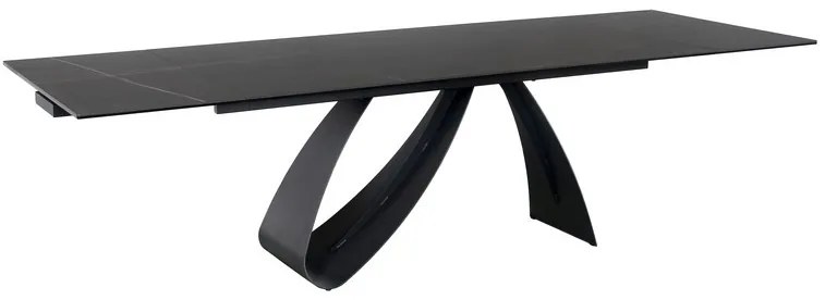 STÓŁ DIUNA CERAMIC CZARNY SAHARA NOIR/CZARNY MAT (160-240)X90