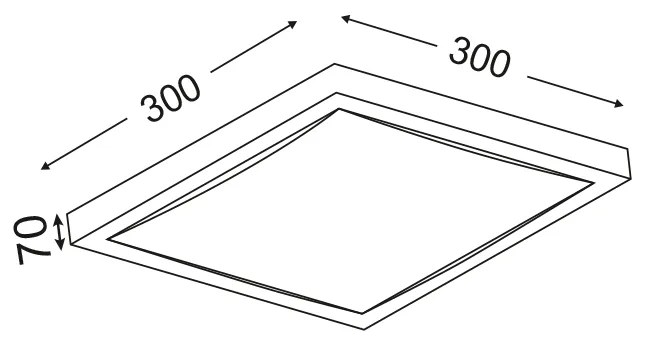 ΠΛΑΦΟΝΙΕΡΑ ΑΚΡΥΛΙΚΗ ΤΕΤΡΑΓΩΝΗ Φ30CM 2XE27 INDIANA - DL461S - DL461S