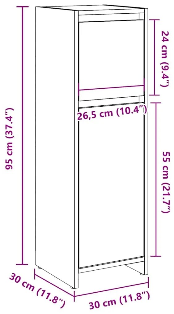 ΣΤΗΛΗ ΜΠΑΝΙΟΥ ΓΚΡΙ ΣΚΥΡΟΔΕΜΑΤΟΣ 30X30X95 ΕΚ. ΕΠΕΞΕΡΓΑΣΜΕΝΟ ΞΥΛΟ 856060