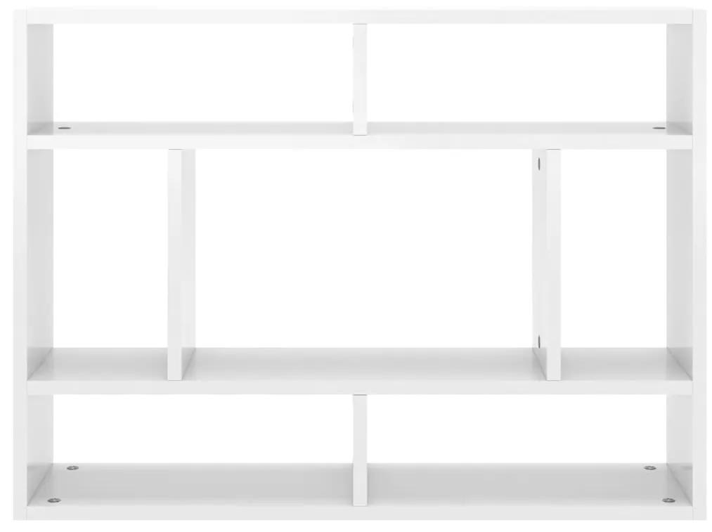 vidaXL Ραφιέρα Τοίχου Γυαλιστερό Λευκό 75x16x55 εκ. από Μοριοσανίδα