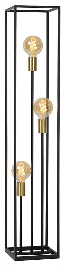 Φωτιστικό Επιδαπέδιο Lucide 00724-03-30 RUBEN Μαύρο Ματ (Black Mat)|Χρυσό Χρώμα (Gold Coloured)