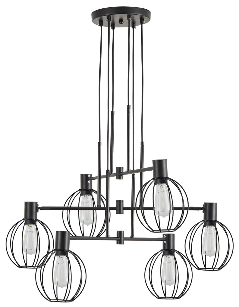 Φωτιστικό Οροφής  SE21-BL-100-GR2 ADEPT PENDANT Black Metal Pendant Black Metal Grid+ - 51W - 100W - 77-8878