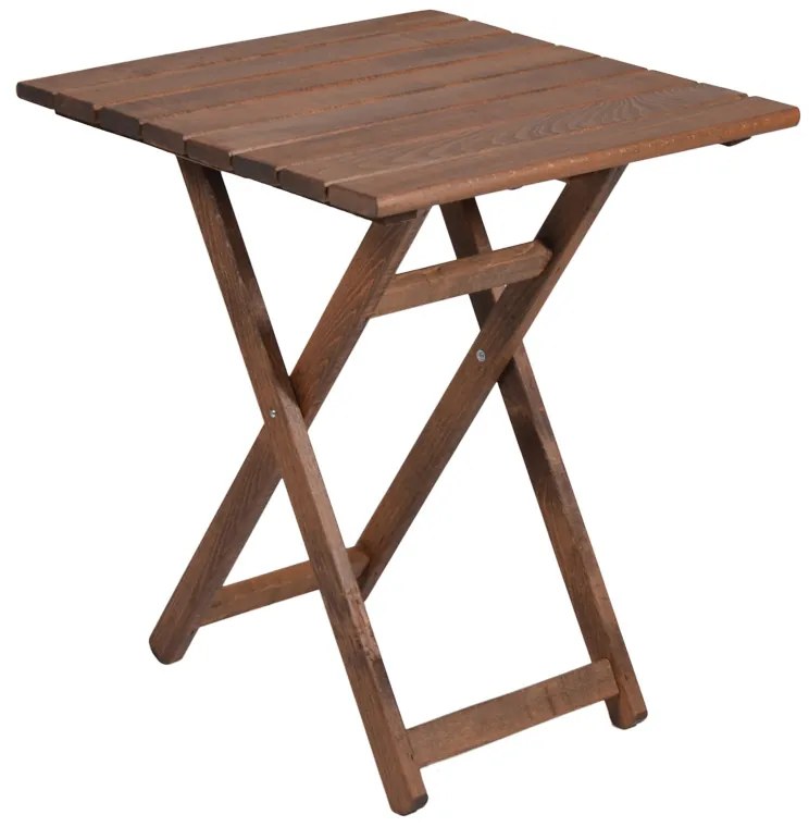 Τραπέζι Retto pakoworld μασίφ ξύλο οξιάς καρυδί εμποτισμού 70x70x71εκ - 237-000009