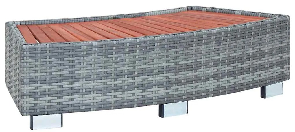 vidaXL Σκαλοπάτι για Σπα Γκρι 92 x 45 x 25 εκ. από Συνθετικό Ρατάν