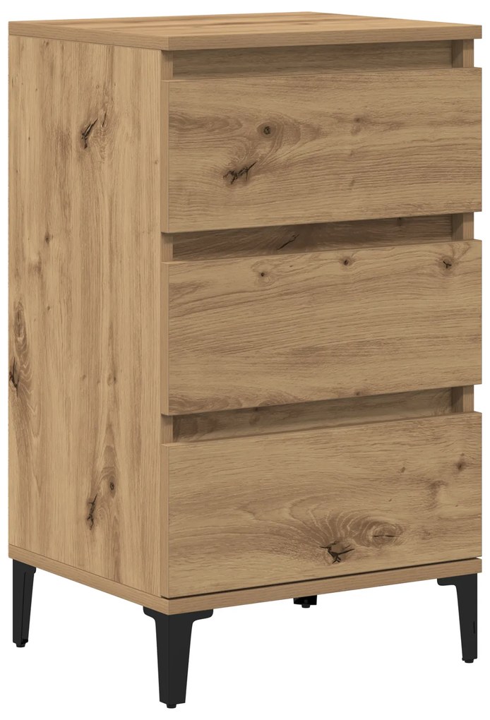 vidaXL Κομοδίνο Καλλιτέχνη Δρυς 40x35x70 εκ Επεξεργασμένο Ξύλο