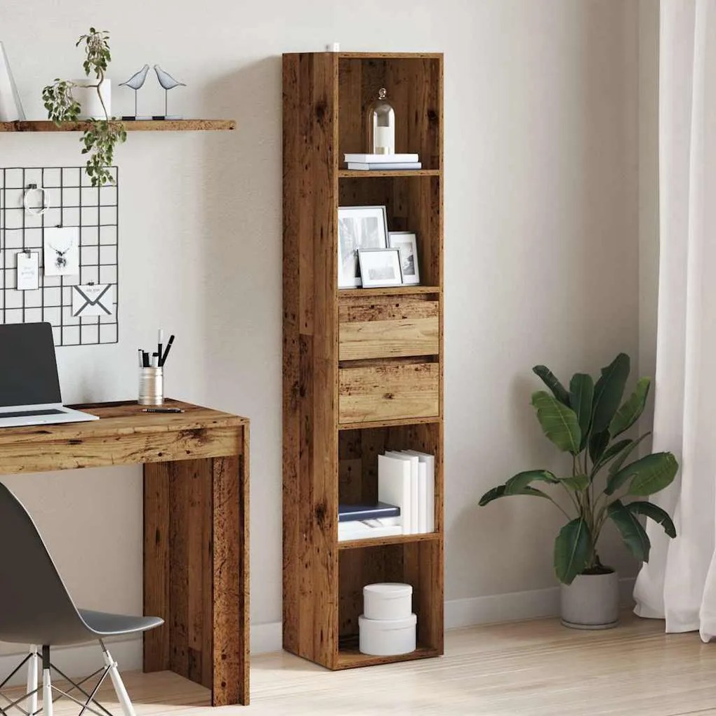 ντουλάπι βιβλίων vidaXL Παλιό ξύλο 36x30x171 cm Κατασκευασμένο ξύλο
