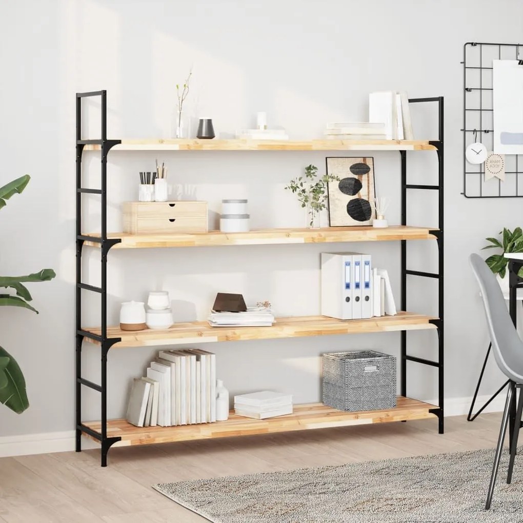 Ράφι Κρεμαστό 160x30x4 εκ. Ακατέργαστο Μασίφ Ξύλο Ακακίας - Καφέ