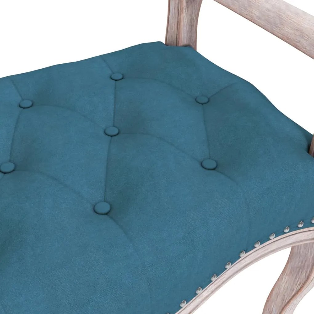 vidaXL Πάγκος Μπλε 110x45x60 εκ. Βελούδινος